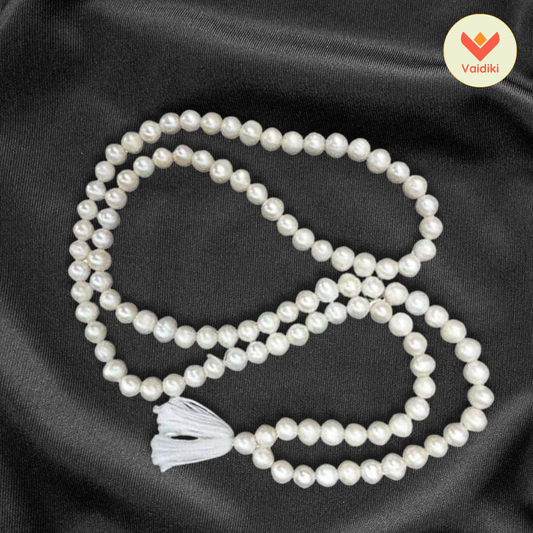 Certified Original Genuine Moti Mala – 108 Beads, 5 mm Size To Elevate Spiritual Journey with Certificate of Authenticity