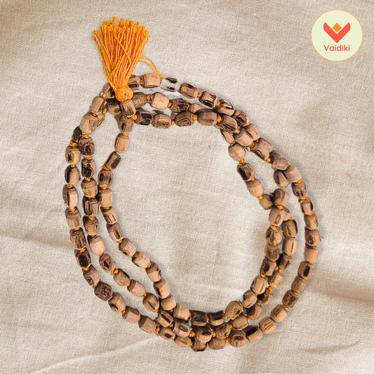 Certified Original Tulsi Japa Mala (108+1 Beads) with Certificate of Authenticity For Meditation And Mantra Chanting