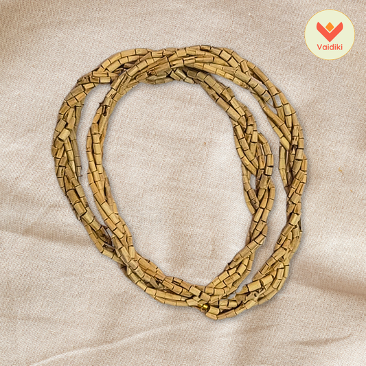 Certified Original Premium 5-Line Tulsi Kanthi Mala (Small Beads) For Spiritual Protection with Certificate of Authenticity