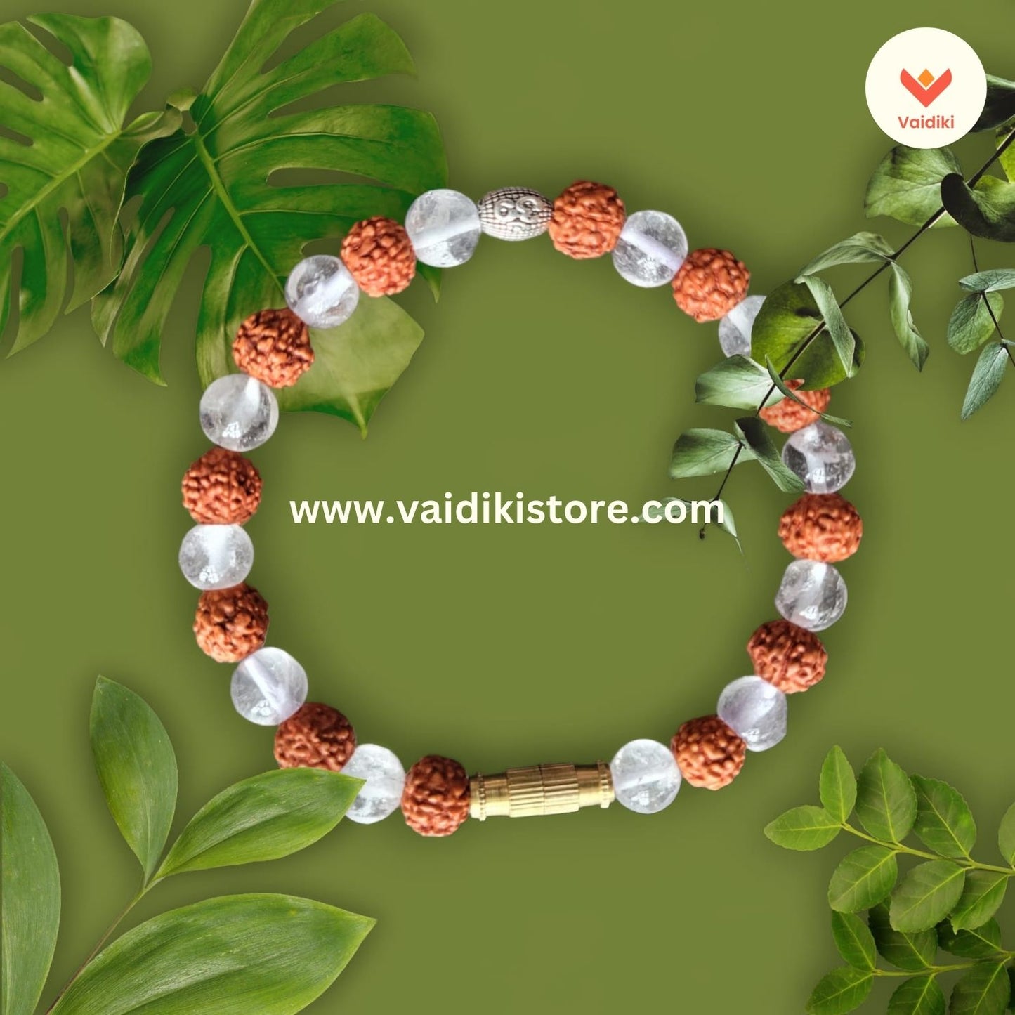 Rudraksha & Crystal (Sphatik) Bracelet - Master Healer In Vedas