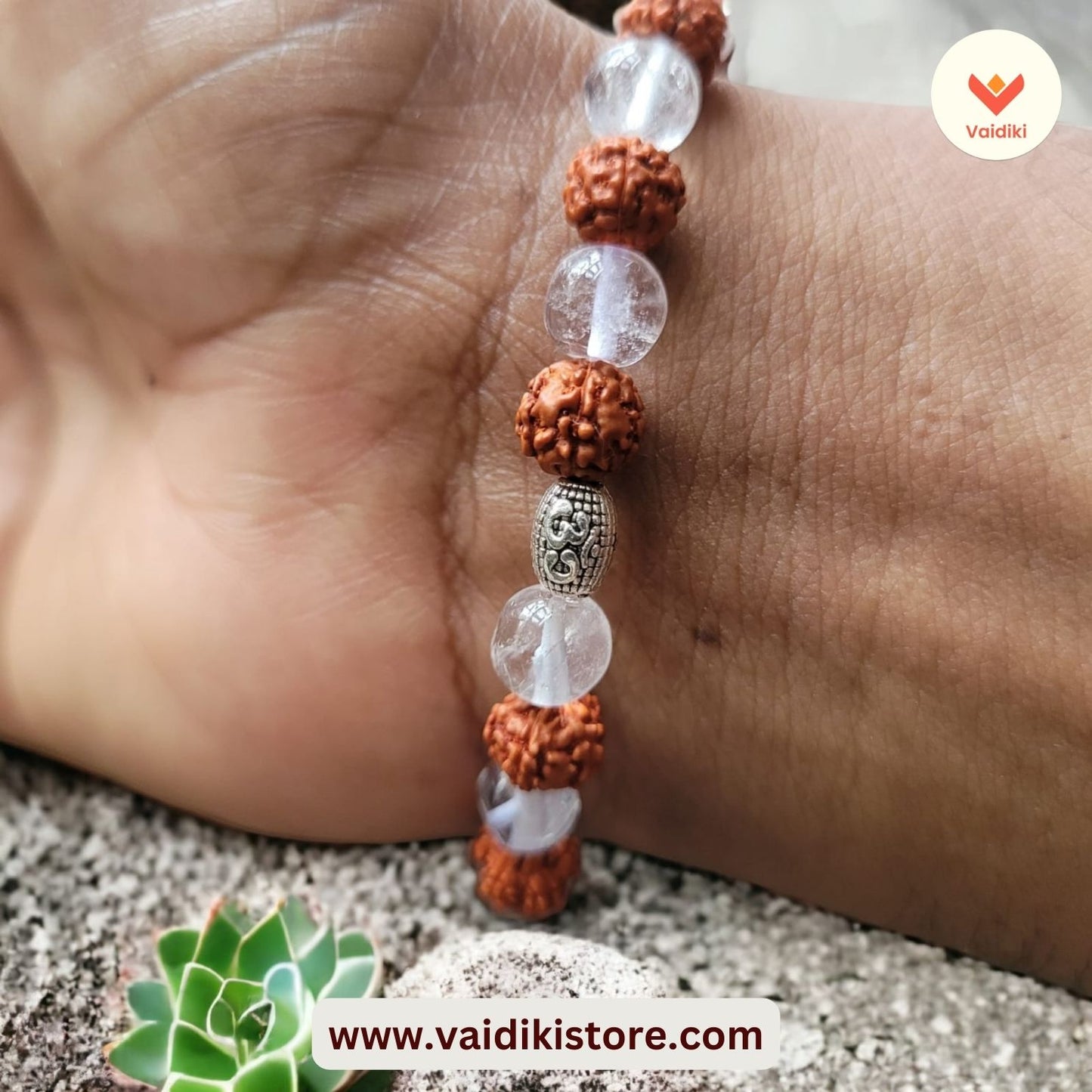 Rudraksha & Crystal (Sphatik) Bracelet - Master Healer In Vedas