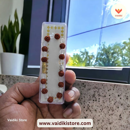 Rudraksha & Crystal (Sphatik) Bracelet - Master Healer In Vedas